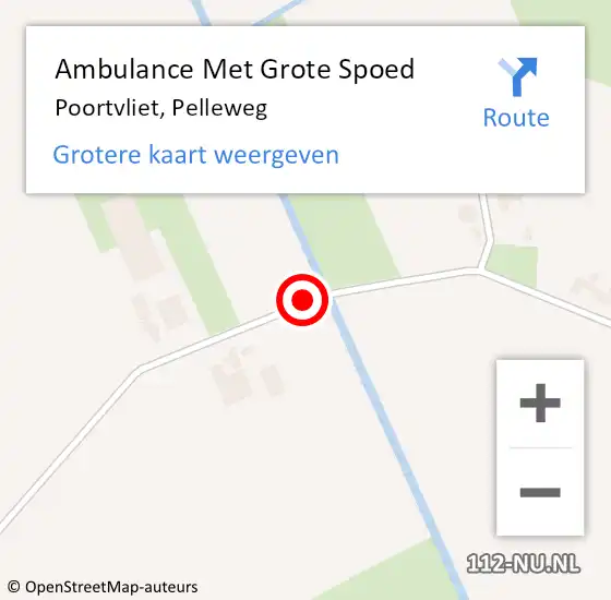 Locatie op kaart van de 112 melding: Ambulance Met Grote Spoed Naar Poortvliet, Pelleweg op 2 december 2013 07:55