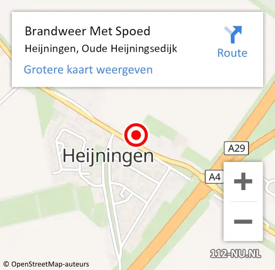 Locatie op kaart van de 112 melding: Brandweer Met Spoed Naar Heijningen, Oude Heijningsedijk op 2 januari 2016 22:48