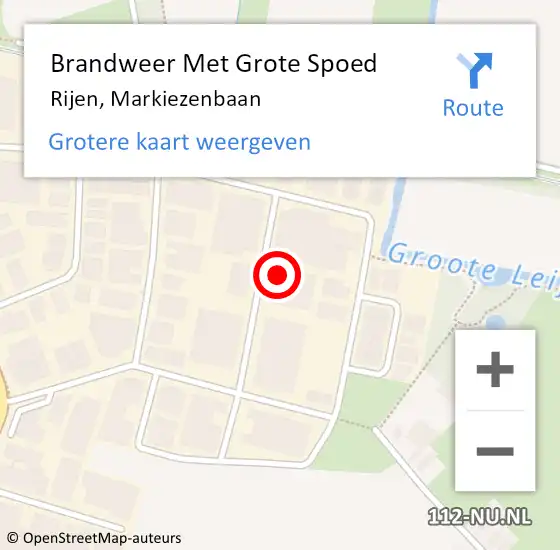 Locatie op kaart van de 112 melding: Brandweer Met Grote Spoed Naar Rijen, Markiezenbaan op 3 januari 2016 05:07