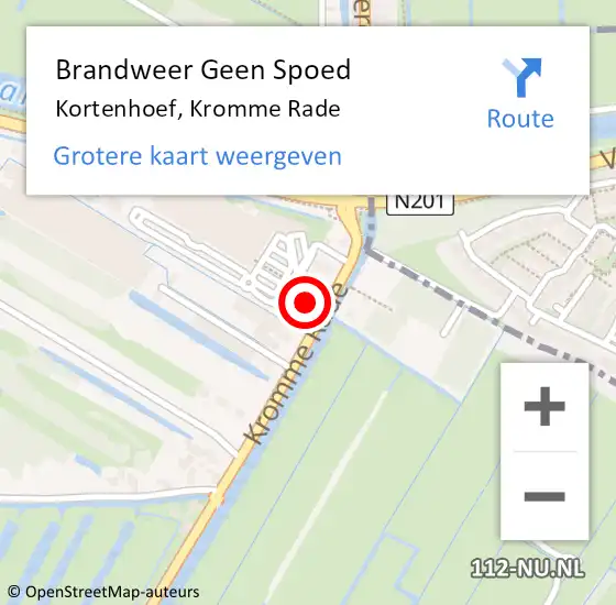 Locatie op kaart van de 112 melding: Brandweer Geen Spoed Naar Kortenhoef, Kromme Rade op 3 januari 2016 17:25