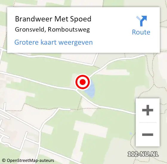 Locatie op kaart van de 112 melding: Brandweer Met Spoed Naar Gronsveld, Romboutsweg op 5 januari 2016 13:21