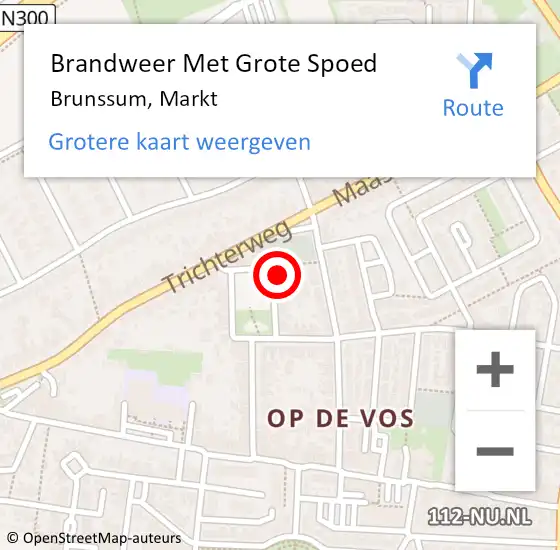 Locatie op kaart van de 112 melding: Brandweer Met Grote Spoed Naar Brunssum, Markt op 7 januari 2016 17:22