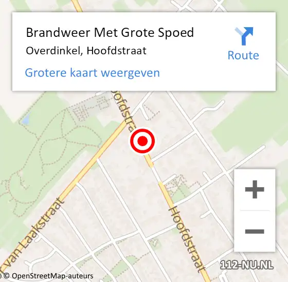 Locatie op kaart van de 112 melding: Brandweer Met Grote Spoed Naar Overdinkel, Hoofdstraat op 7 januari 2016 17:33