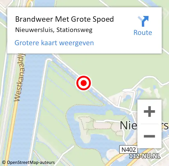 Locatie op kaart van de 112 melding: Brandweer Met Grote Spoed Naar Nieuwersluis, Stationsweg op 7 januari 2016 18:31