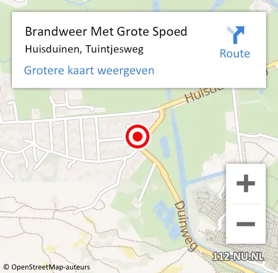 Locatie op kaart van de 112 melding: Brandweer Met Grote Spoed Naar Huisduinen, Tuintjesweg op 7 januari 2016 19:15