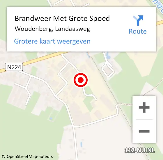 Locatie op kaart van de 112 melding: Brandweer Met Grote Spoed Naar Woudenberg, Landaasweg op 9 januari 2016 12:10