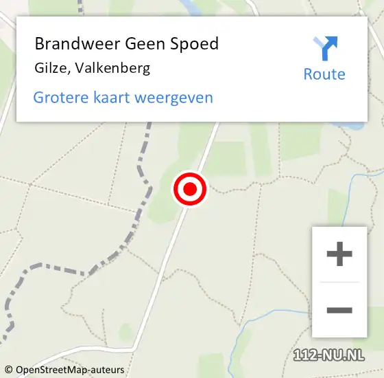 Locatie op kaart van de 112 melding: Brandweer Geen Spoed Naar Gilze, Valkenberg op 11 januari 2016 18:25