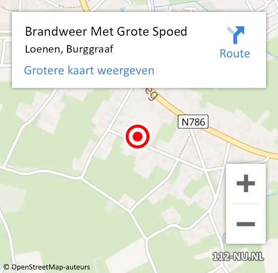 Locatie op kaart van de 112 melding: Brandweer Met Grote Spoed Naar Loenen, Burggraaf op 12 januari 2016 09:27