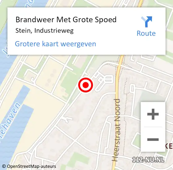 Locatie op kaart van de 112 melding: Brandweer Met Grote Spoed Naar Stein, Industrieweg op 13 januari 2016 17:18