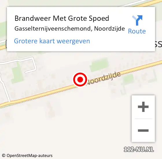 Locatie op kaart van de 112 melding: Brandweer Met Grote Spoed Naar Gasselternijveenschemond, Noordzijde op 13 januari 2016 18:02