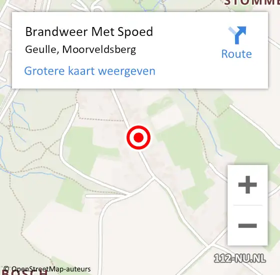 Locatie op kaart van de 112 melding: Brandweer Met Spoed Naar Geulle, Moorveldsberg op 15 januari 2016 09:48