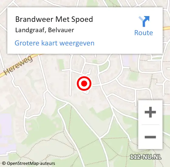 Locatie op kaart van de 112 melding: Brandweer Met Spoed Naar Landgraaf, Belvauer op 15 januari 2016 18:27