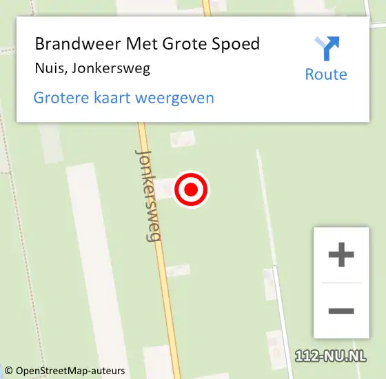 Locatie op kaart van de 112 melding: Brandweer Met Grote Spoed Naar Nuis, Jonkersweg op 15 januari 2016 23:29