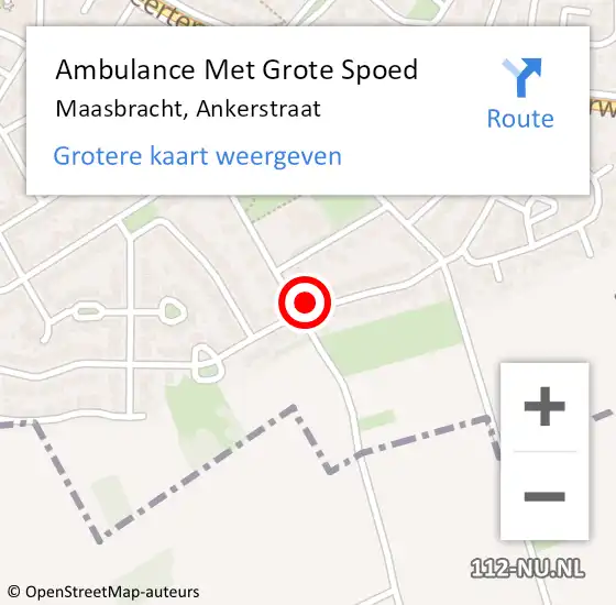 Locatie op kaart van de 112 melding: Ambulance Met Grote Spoed Naar Maasbracht, Ankerstraat op 16 januari 2016 11:59