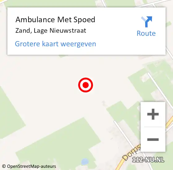 Locatie op kaart van de 112 melding: Ambulance Met Spoed Naar Zand, Lage Nieuwstraat op 17 januari 2016 05:54