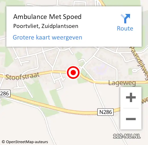 Locatie op kaart van de 112 melding: Ambulance Met Spoed Naar Poortvliet, Zuidplantsoen op 17 januari 2016 20:44