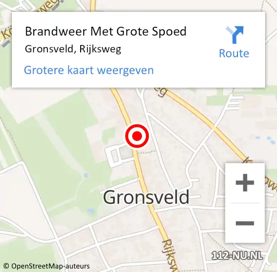 Locatie op kaart van de 112 melding: Brandweer Met Grote Spoed Naar Gronsveld, Rijksweg op 17 januari 2016 22:10