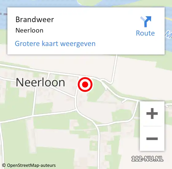 Locatie op kaart van de 112 melding: Brandweer Neerloon op 18 januari 2016 04:41