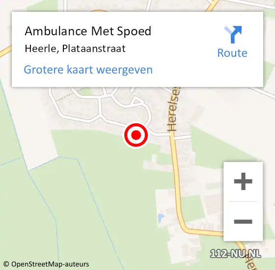 Locatie op kaart van de 112 melding: Ambulance Met Spoed Naar Heerle, Plataanstraat op 18 januari 2016 15:21