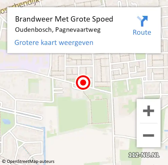 Locatie op kaart van de 112 melding: Brandweer Met Grote Spoed Naar Oudenbosch, Pagnevaartweg op 5 september 2013 17:33