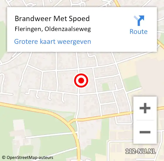 Locatie op kaart van de 112 melding: Brandweer Met Spoed Naar Fleringen, Oldenzaalseweg op 14 september 2013 19:31