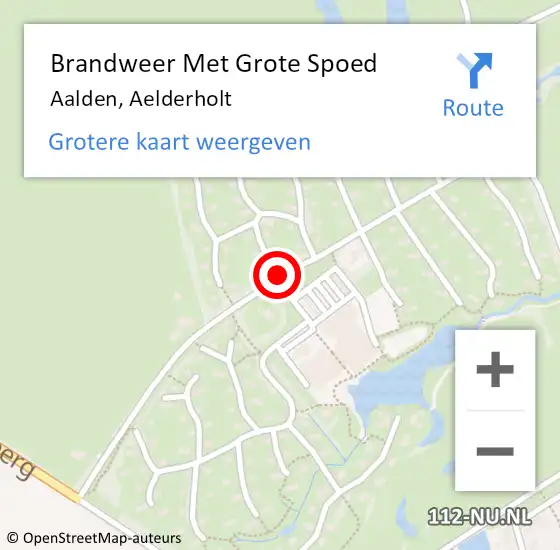 Locatie op kaart van de 112 melding: Brandweer Met Grote Spoed Naar Aalden, Aelderholt op 21 januari 2016 07:17