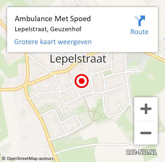 Locatie op kaart van de 112 melding: Ambulance Met Spoed Naar Lepelstraat, Geuzenhof op 21 januari 2016 08:28