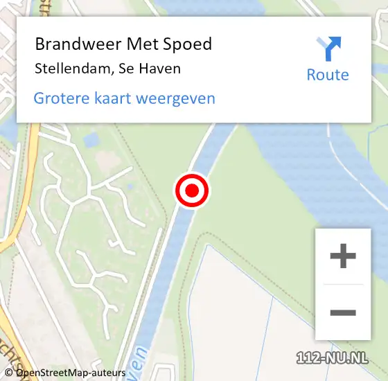 Locatie op kaart van de 112 melding: Brandweer Met Spoed Naar Stellendam, Se Haven op 21 januari 2016 13:02