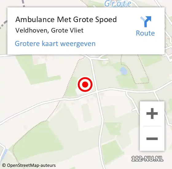 Locatie op kaart van de 112 melding: Ambulance Met Grote Spoed Naar Veldhoven, Grote Vliet op 23 januari 2016 03:10