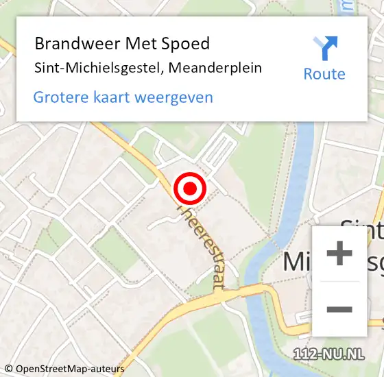 Locatie op kaart van de 112 melding: Brandweer Met Spoed Naar Sint-Michielsgestel, Meanderplein op 23 januari 2016 13:10