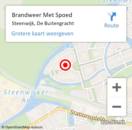 Locatie op kaart van de 112 melding: Brandweer Met Spoed Naar Steenwijk, De Buitengracht op 23 januari 2016 21:14