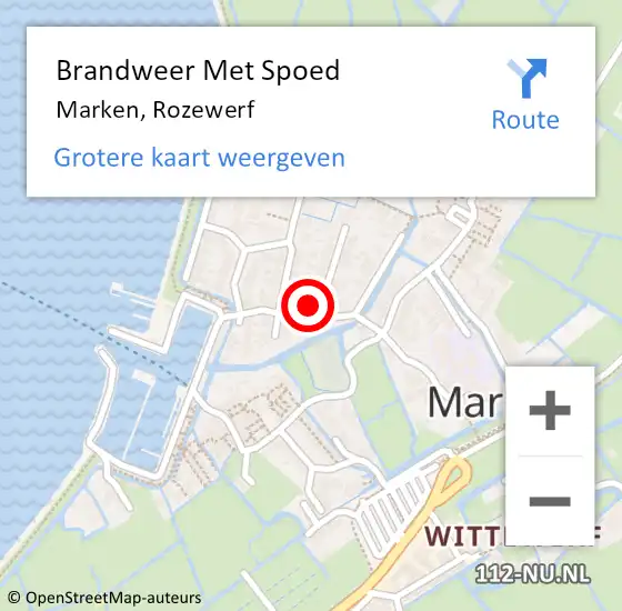 Locatie op kaart van de 112 melding: Brandweer Met Spoed Naar Edam, 'T Marken op 24 januari 2016 10:32