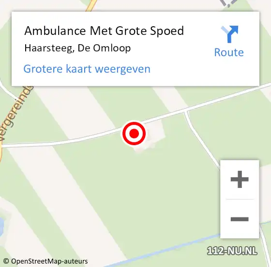 Locatie op kaart van de 112 melding: Ambulance Met Grote Spoed Naar Haarsteeg, De Omloop op 24 januari 2016 18:54