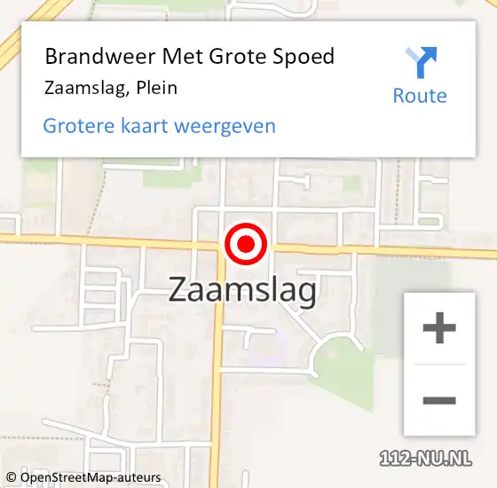 Locatie op kaart van de 112 melding: Brandweer Met Grote Spoed Naar Zaamslag, Plein op 24 januari 2016 19:07