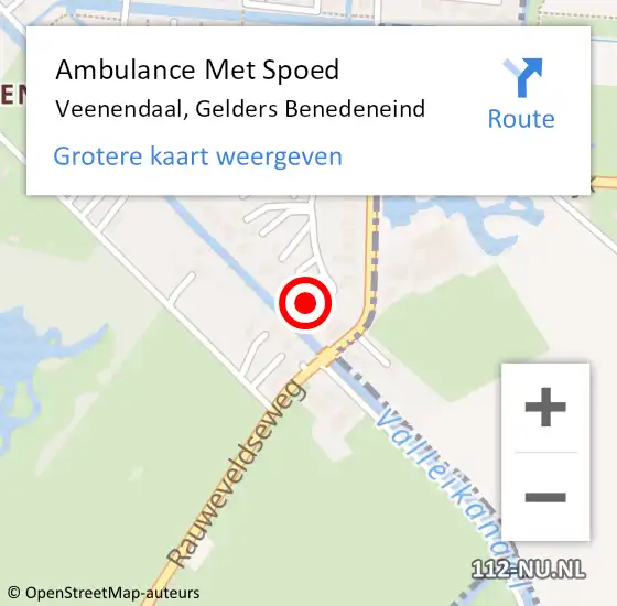 Locatie op kaart van de 112 melding: Ambulance Met Spoed Naar Veenendaal, Gelders Benedeneind op 24 januari 2016 19:48