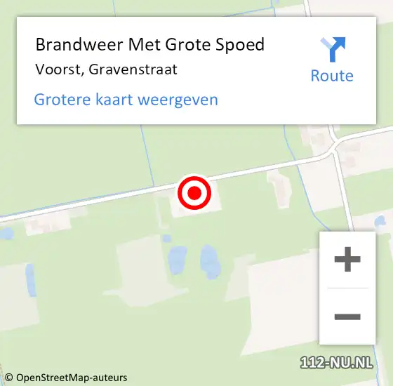 Locatie op kaart van de 112 melding: Brandweer Met Grote Spoed Naar Voorst, Gravenstraat op 24 januari 2016 22:30