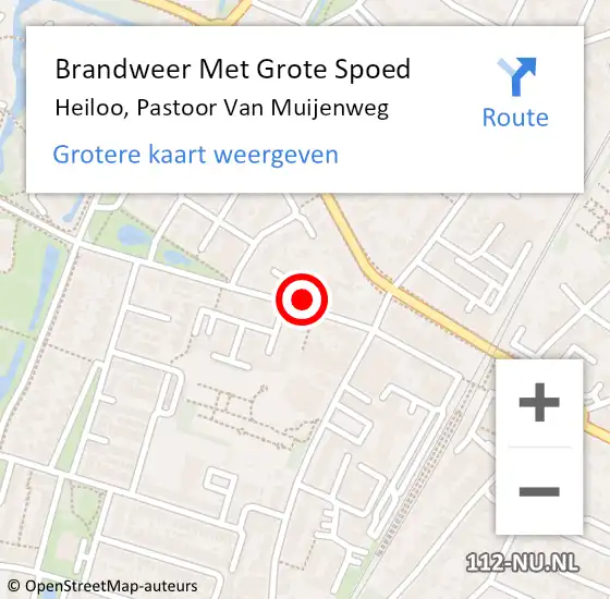 Locatie op kaart van de 112 melding: Brandweer Met Grote Spoed Naar Heiloo, Pastoor Van Muijenweg op 25 januari 2016 01:48