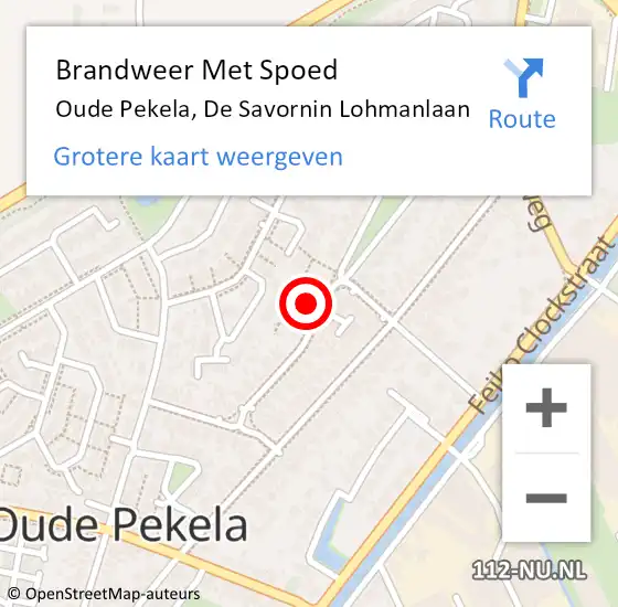 Locatie op kaart van de 112 melding: Brandweer Met Spoed Naar Oude Pekela, De Savornin Lohmanlaan op 27 januari 2016 10:46