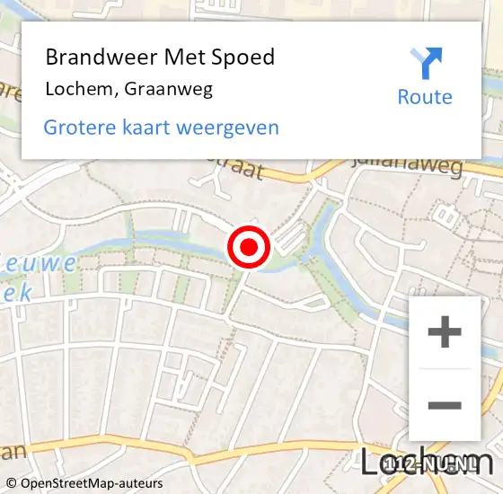 Locatie op kaart van de 112 melding: Brandweer Met Spoed Naar Lochem, Graanweg op 27 januari 2016 11:51