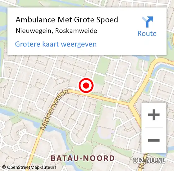 Locatie op kaart van de 112 melding: Ambulance Met Grote Spoed Naar Nieuwegein, Roskamweide op 27 januari 2016 17:30