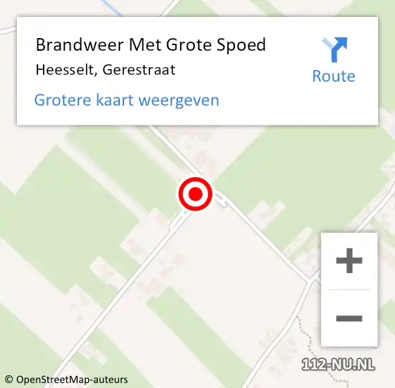 Locatie op kaart van de 112 melding: Brandweer Met Grote Spoed Naar Heesselt, Gerestraat op 28 januari 2016 00:49