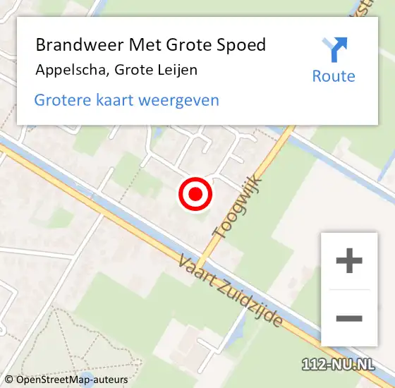 Locatie op kaart van de 112 melding: Brandweer Met Grote Spoed Naar Appelscha, Grote Leijen op 14 september 2013 21:44