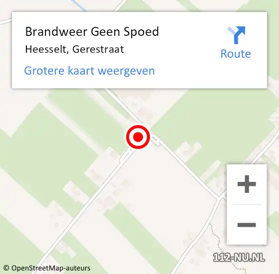 Locatie op kaart van de 112 melding: Brandweer Geen Spoed Naar Heesselt, Gerestraat op 28 januari 2016 16:19