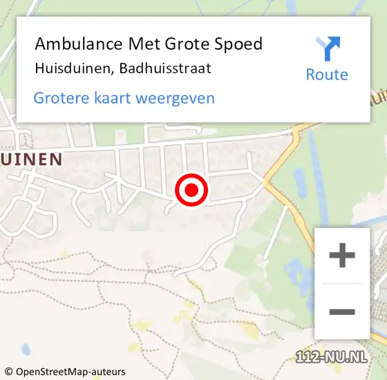 Locatie op kaart van de 112 melding: Ambulance Met Grote Spoed Naar Huisduinen, Badhuisstraat op 28 januari 2016 20:31