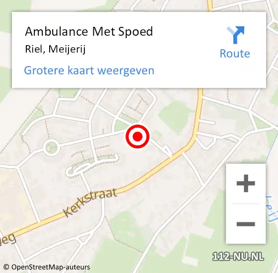 Locatie op kaart van de 112 melding: Ambulance Met Spoed Naar Riel, Meijerij op 30 januari 2016 12:54