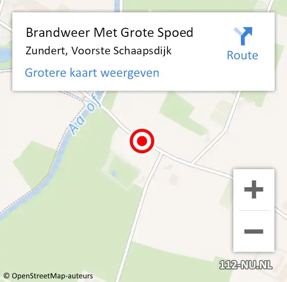 Locatie op kaart van de 112 melding: Brandweer Met Grote Spoed Naar Zundert, Voorste Schaapsdijk op 30 januari 2016 13:45