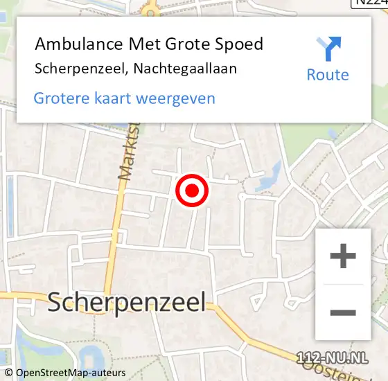 Locatie op kaart van de 112 melding: Ambulance Met Grote Spoed Naar Scherpenzeel, Nachtegaallaan op 30 januari 2016 21:05