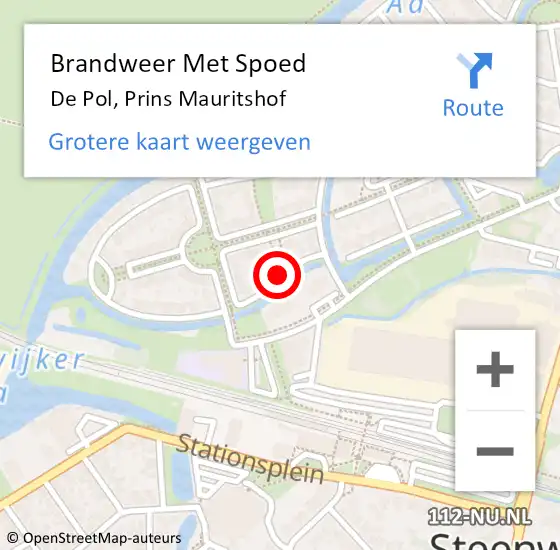 Locatie op kaart van de 112 melding: Brandweer Met Spoed Naar De Pol, Prins Mauritshof op 4 december 2013 23:24