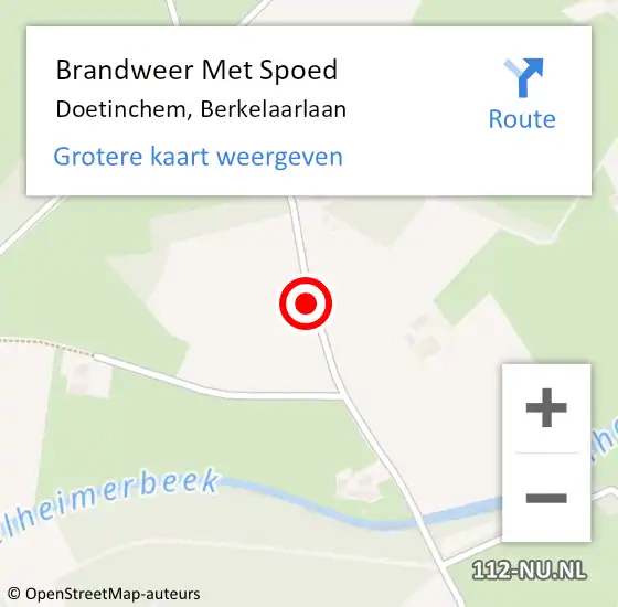 Locatie op kaart van de 112 melding: Brandweer Met Spoed Naar Doetinchem, Berkelaarlaan op 31 januari 2016 19:46