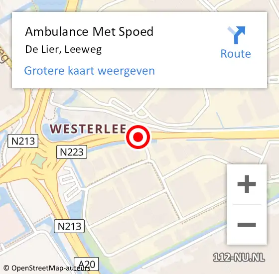 Locatie op kaart van de 112 melding: Ambulance Met Spoed Naar Botlek Rotterdam, A15 Li op 1 februari 2016 16:00